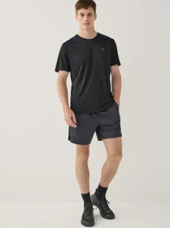 Black Short Sleeve Tee Active Training Top