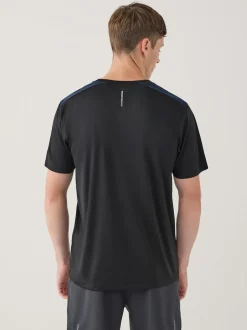 Black Short Sleeve Tee Active Training Top