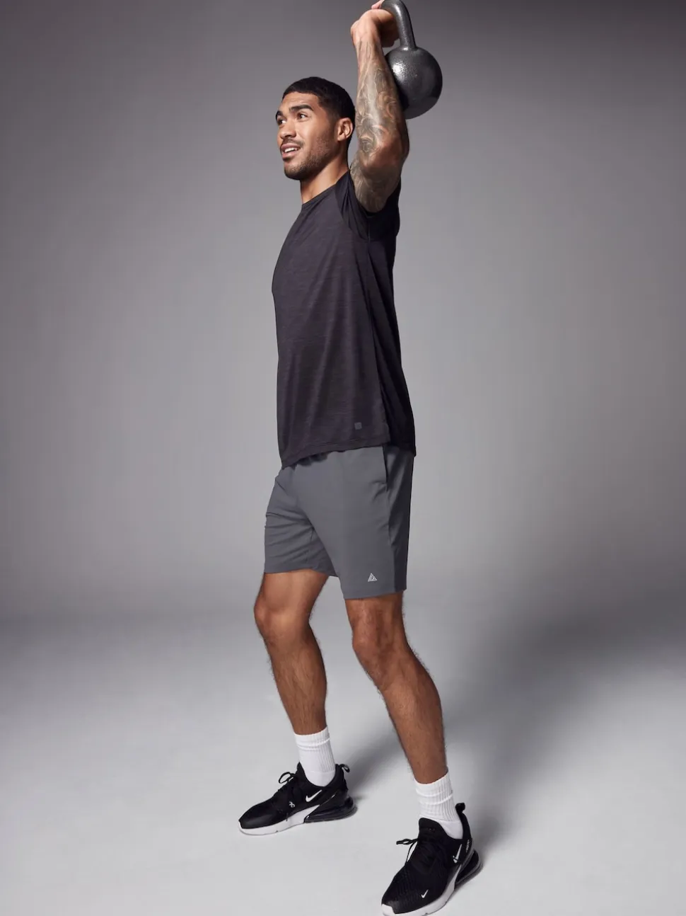 Black Short Sleeve Tee Active Gym Training Top