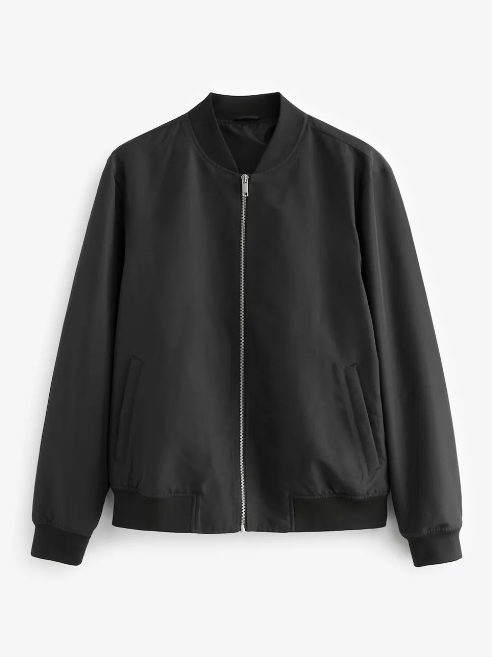 Black Shower Resistant Bomber Jacket