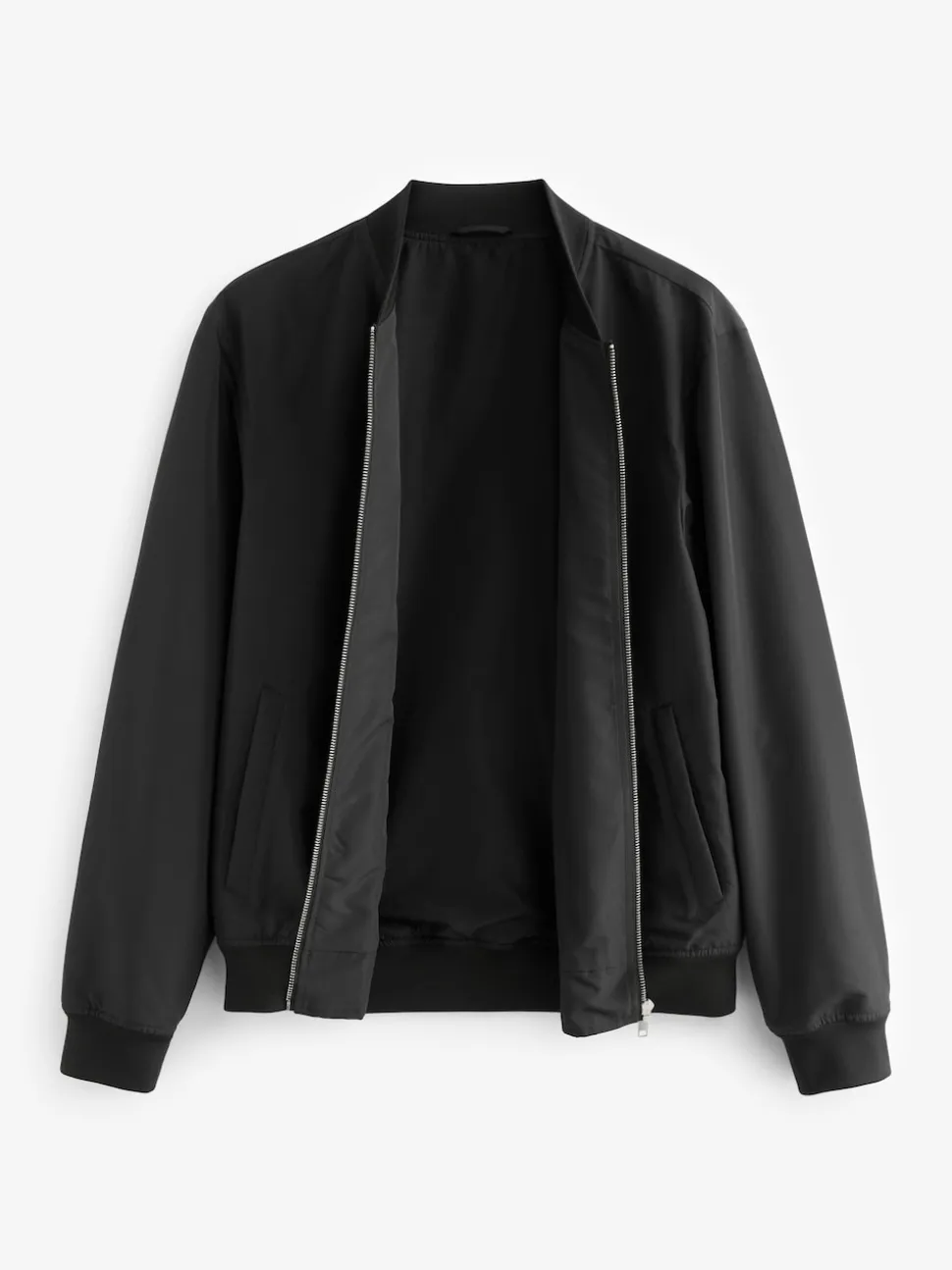 Black Shower Resistant Bomber Jacket