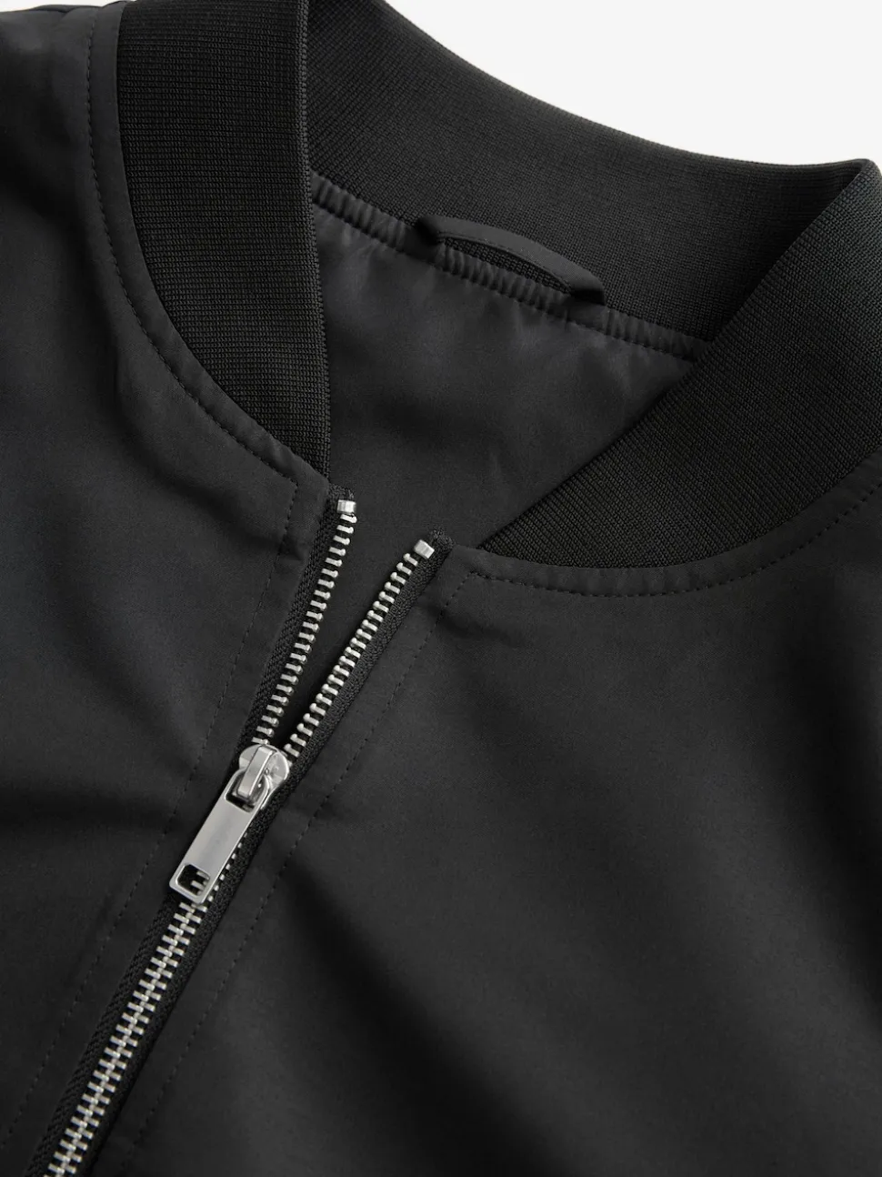 Black Shower Resistant Bomber Jacket