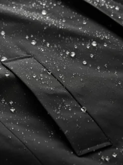 Black Shower Resistant Padded Trench Coat