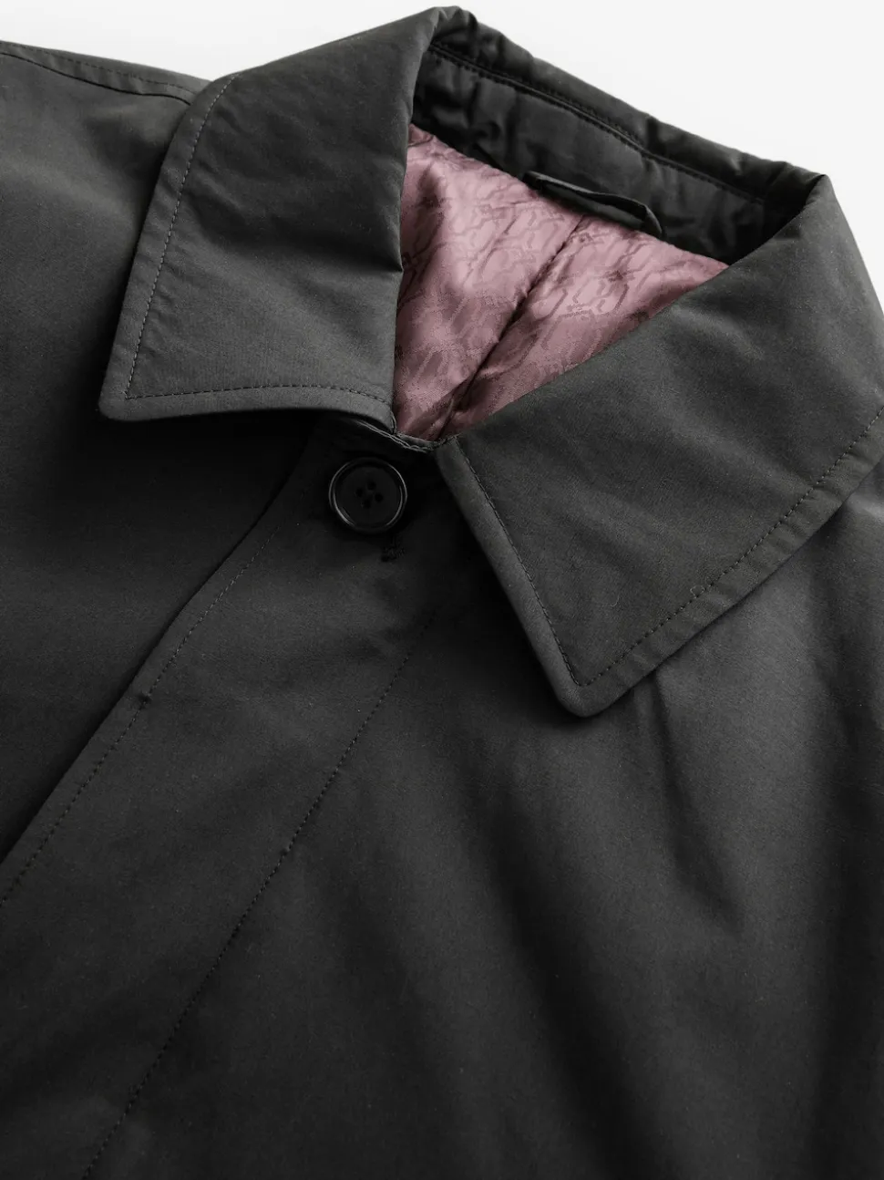 Black Shower Resistant Padded Trench Coat