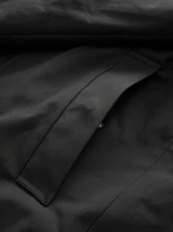 Black Shower Resistant Padded Trench Coat