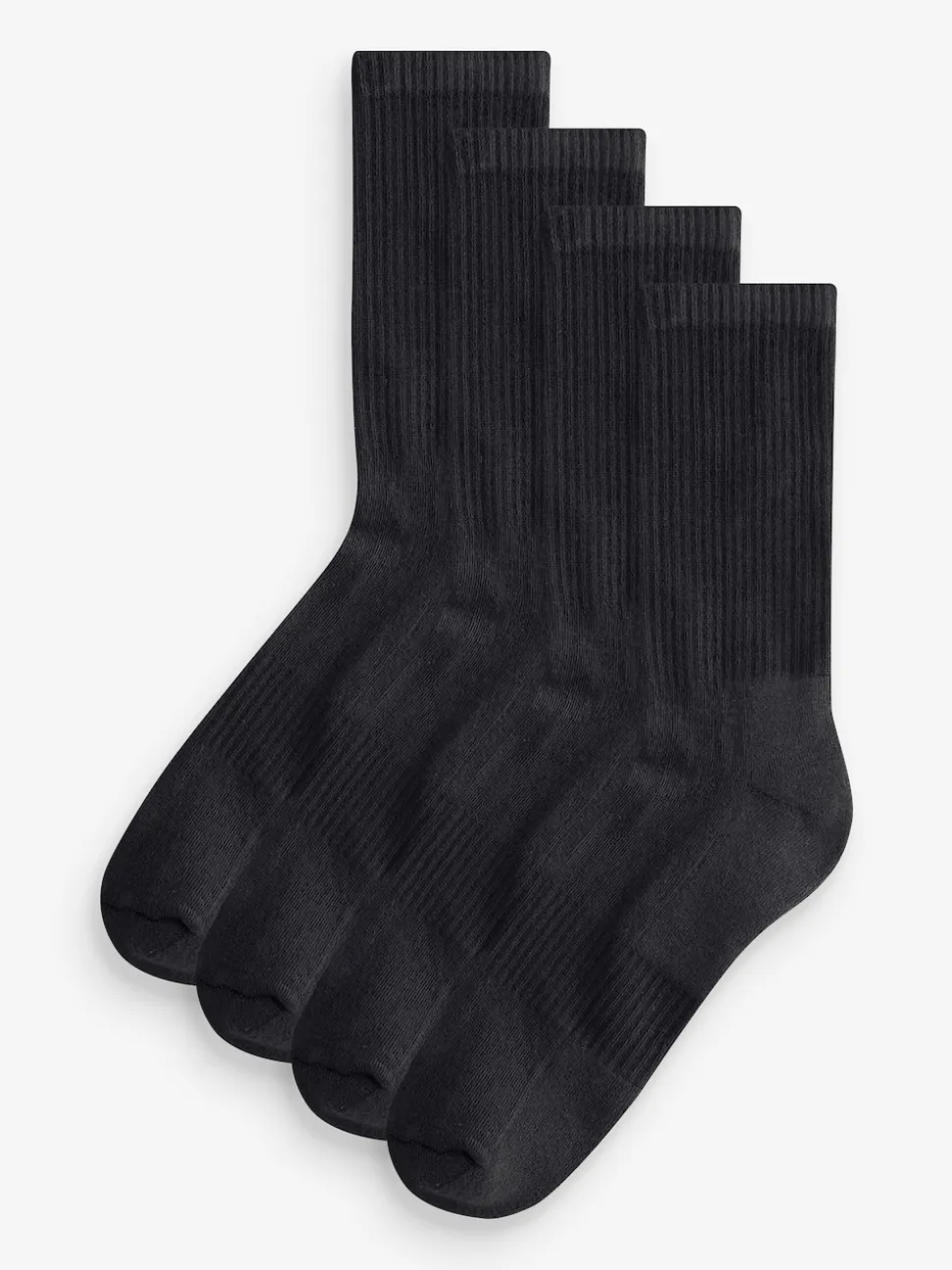 Black Signature Modal Cushioned Sports Socks 4 Pack