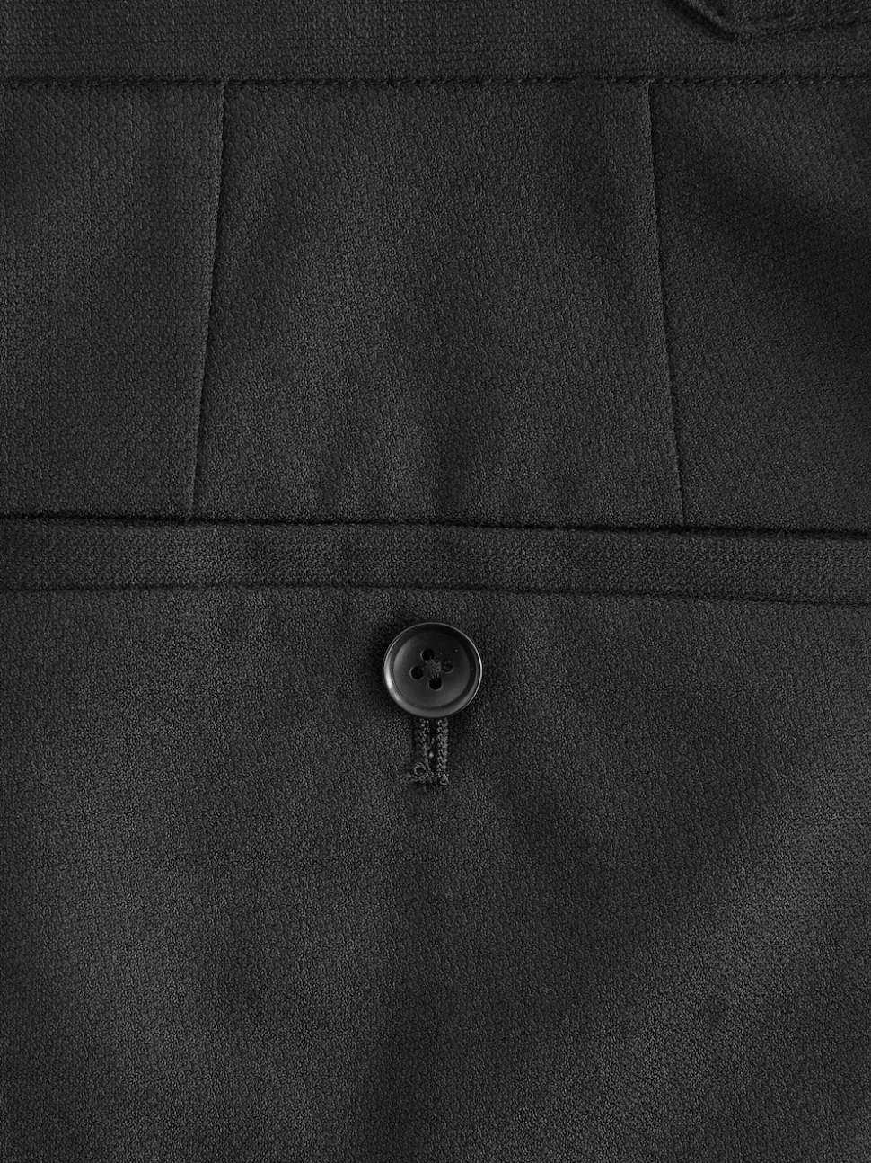 Black Signature Smart Textured Italian Wool Trousers with Side Adjusters