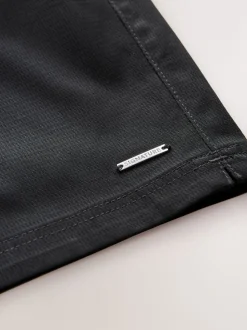 Black Signature Tailored Waistband Swim Shorts