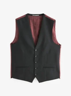 Black Signature Tollegno Suit Waistcoat