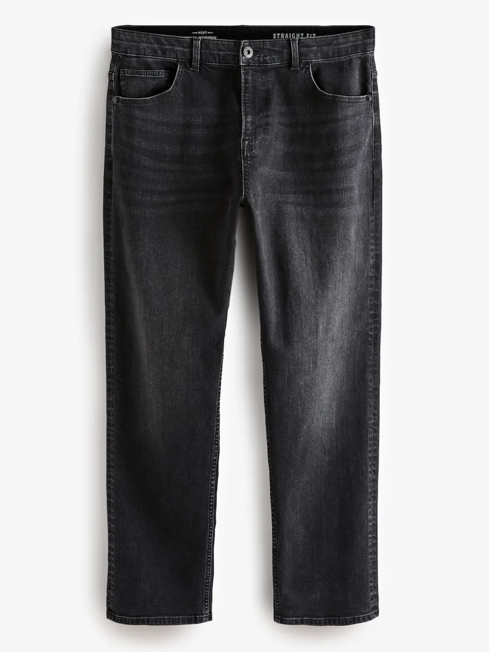 Black Single Straight Fit Classic Stretch Jeans