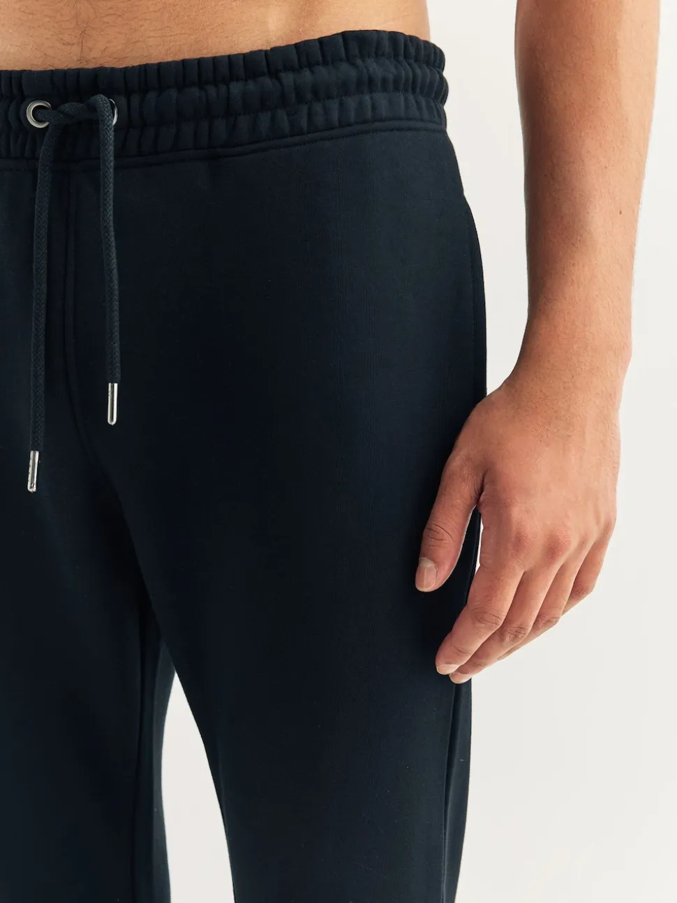 Black Skinny Fit Slim Fit Brushback Heavyweight Joggers