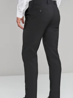 Black Skinny Fit Stretch Smart Trousers