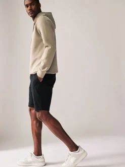 Black Skinny Fit Stretch Chinos Shorts