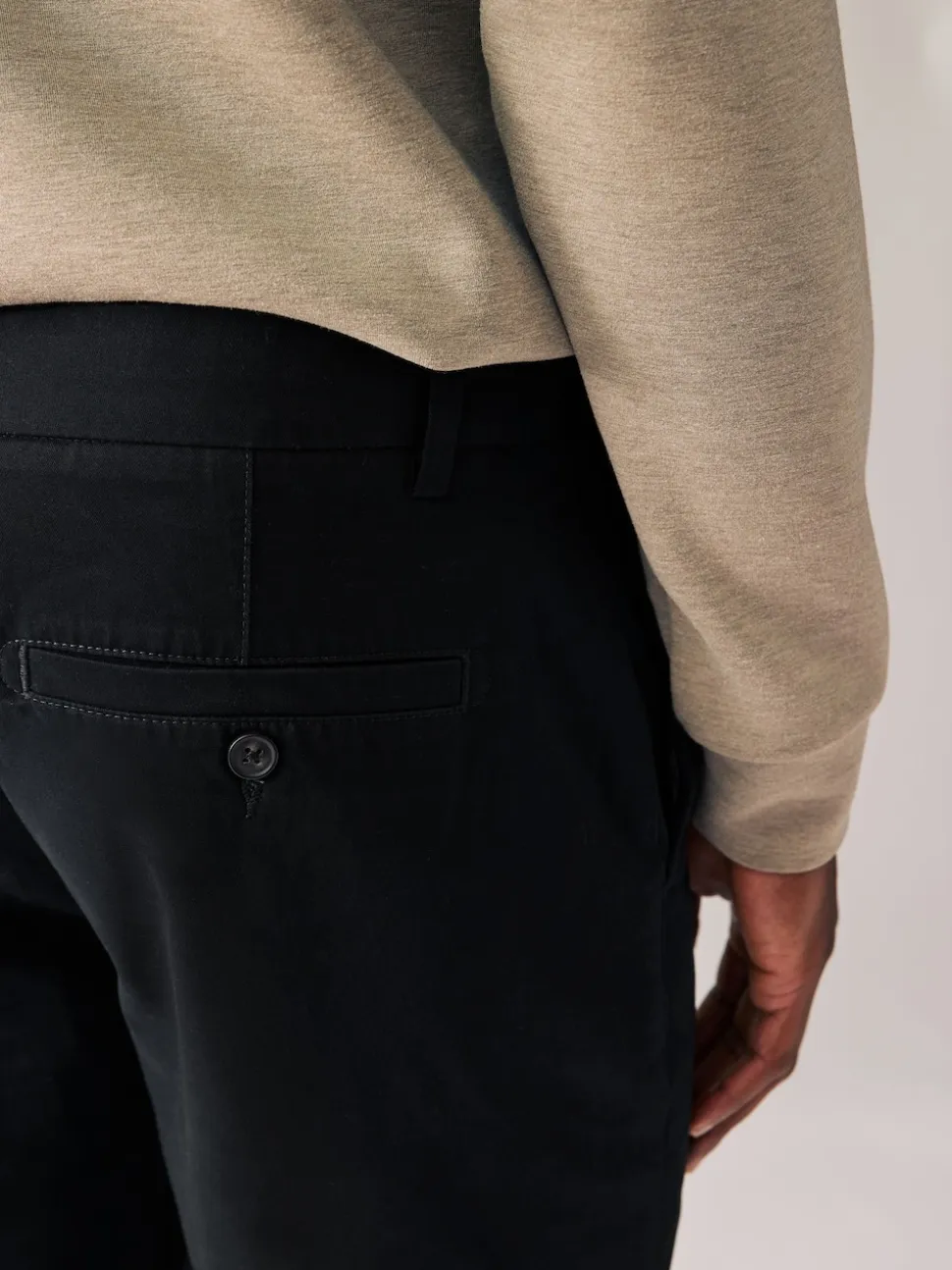 Black Skinny Fit Stretch Chinos Shorts