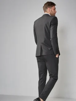 Black Skinny Fit Tuxedo Suit Jacket