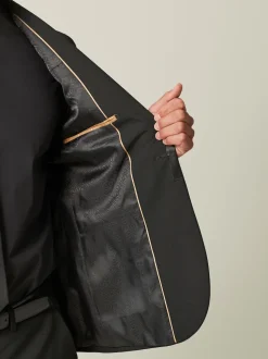 Black Skinny Fit Tuxedo Suit Jacket