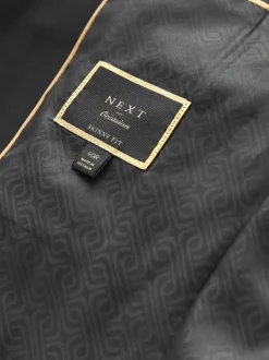 Black Skinny Fit Tuxedo Suit Jacket