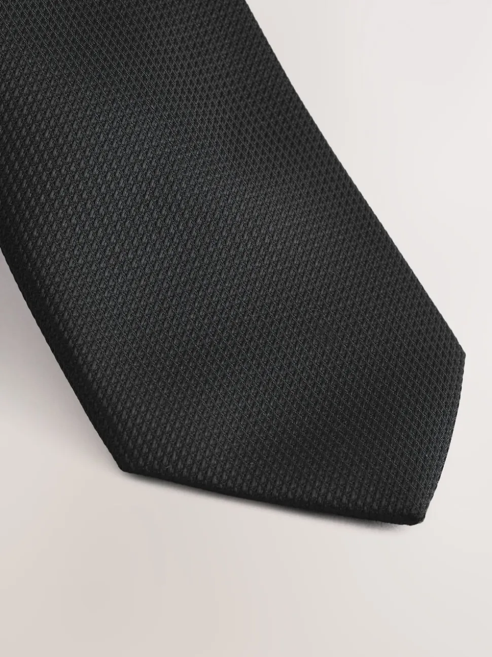 Black Skinny Textured Tie