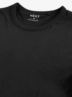 Black Slim Fit 100% Cotton Layering T-Shirts 2 Pack