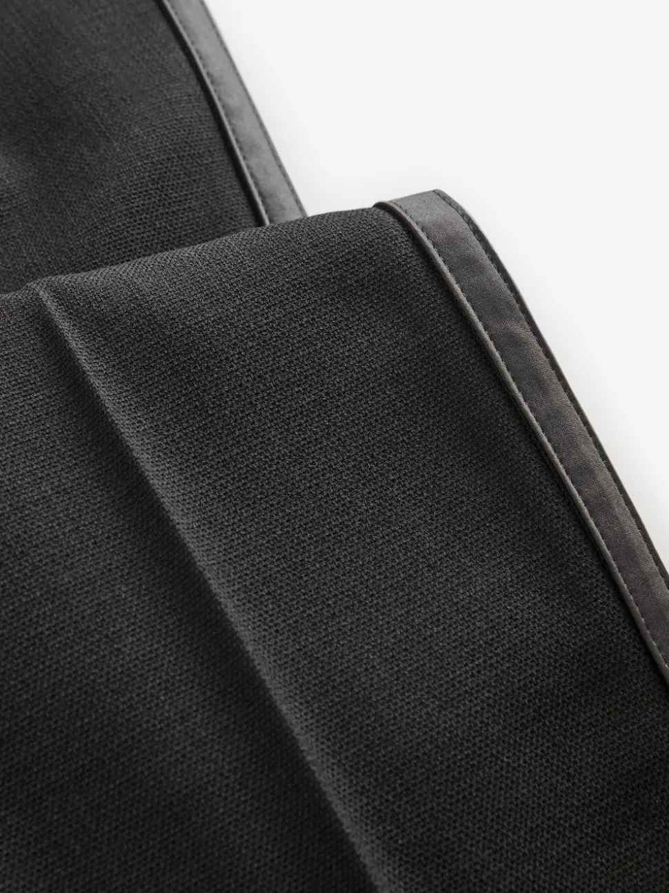 Black Slim Fit Adjustable Tuxedo Trousers With Wool