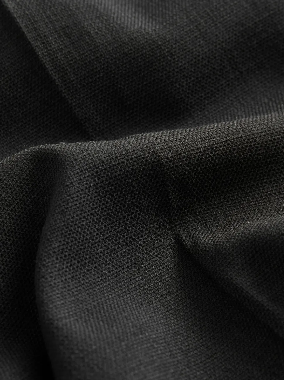 Black Slim Fit Adjustable Tuxedo Trousers With Wool