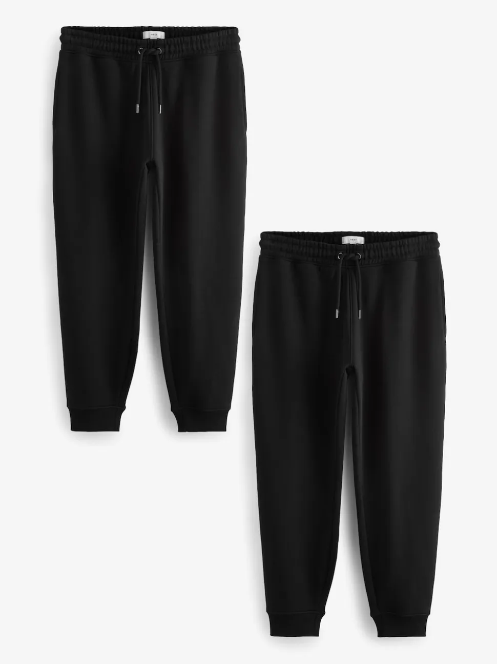 Black Slim Fit Brushback Heavyweight 2 Pack Joggers