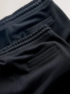 Black Slim Fit Cotton Rich Jersey Joggers 2 Pack