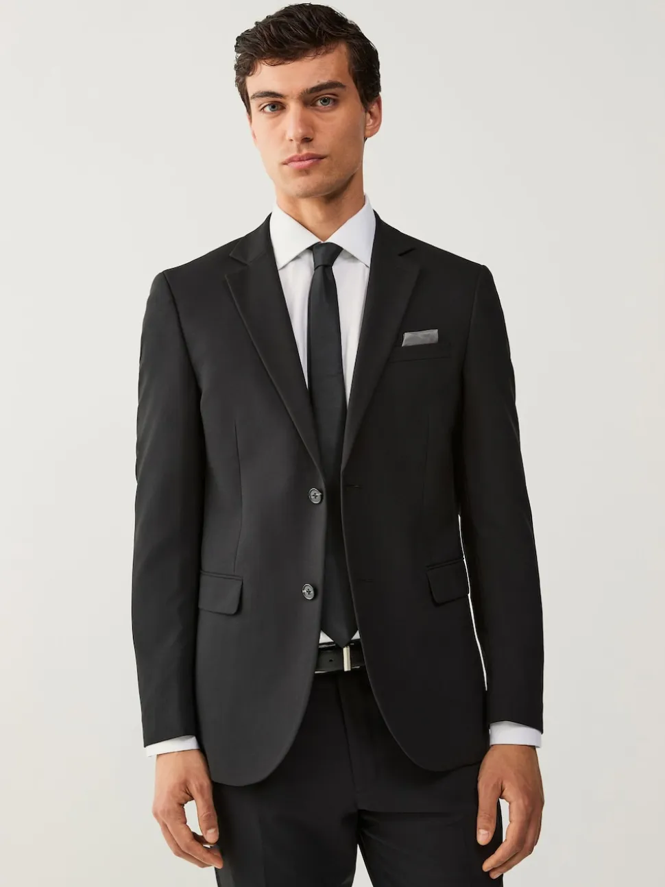 Black Slim Fit Essential Suit Jacket