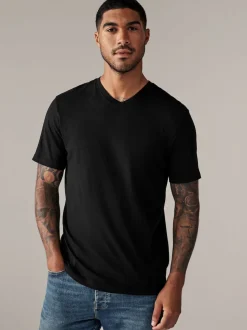 Black Slim Fit Essential V-Neck T-Shirt