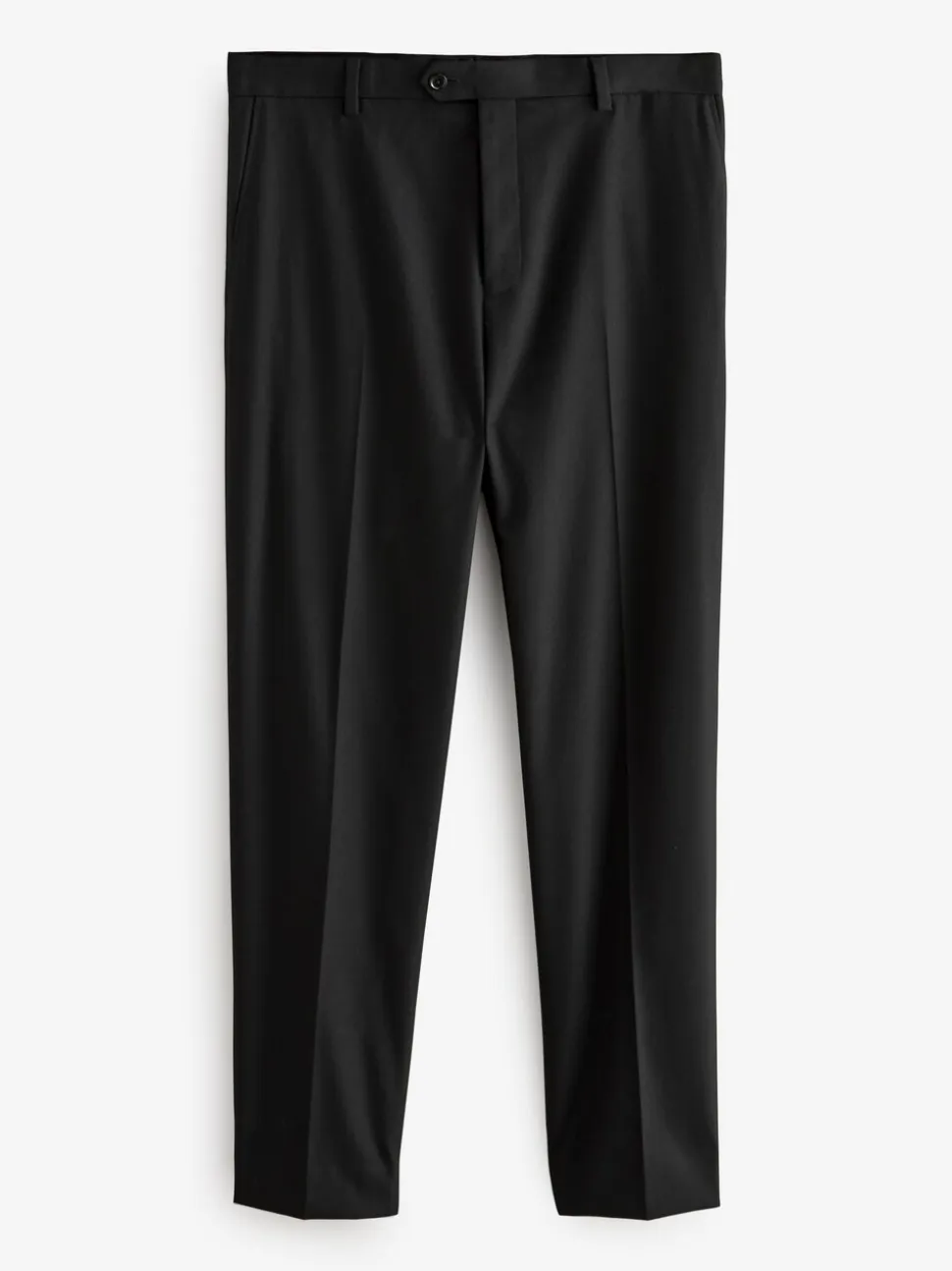 Black Slim Fit Flannel Suit Trousers