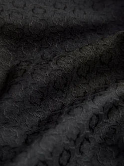Black Slim Fit Jacquard Suit Trousers