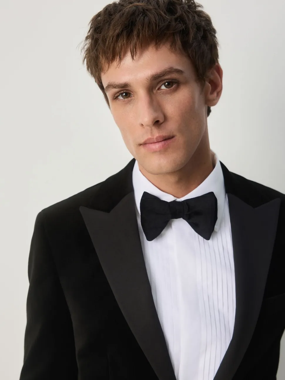 Black Slim Fit Motionflex Stretch Velvet Blazer
