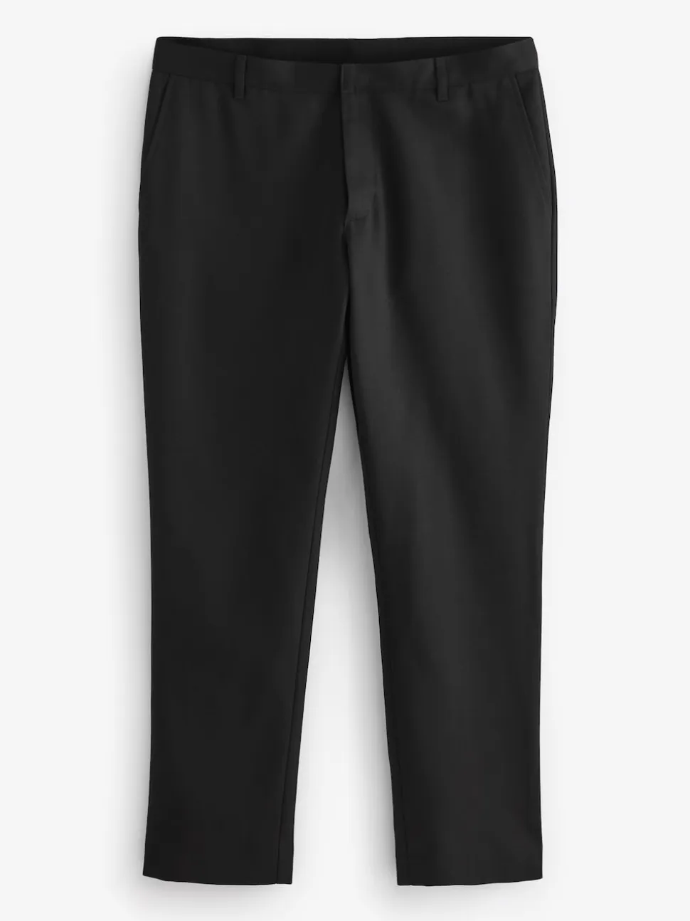 Black Slim Fit Plain Front Smart Trousers 2 Pack