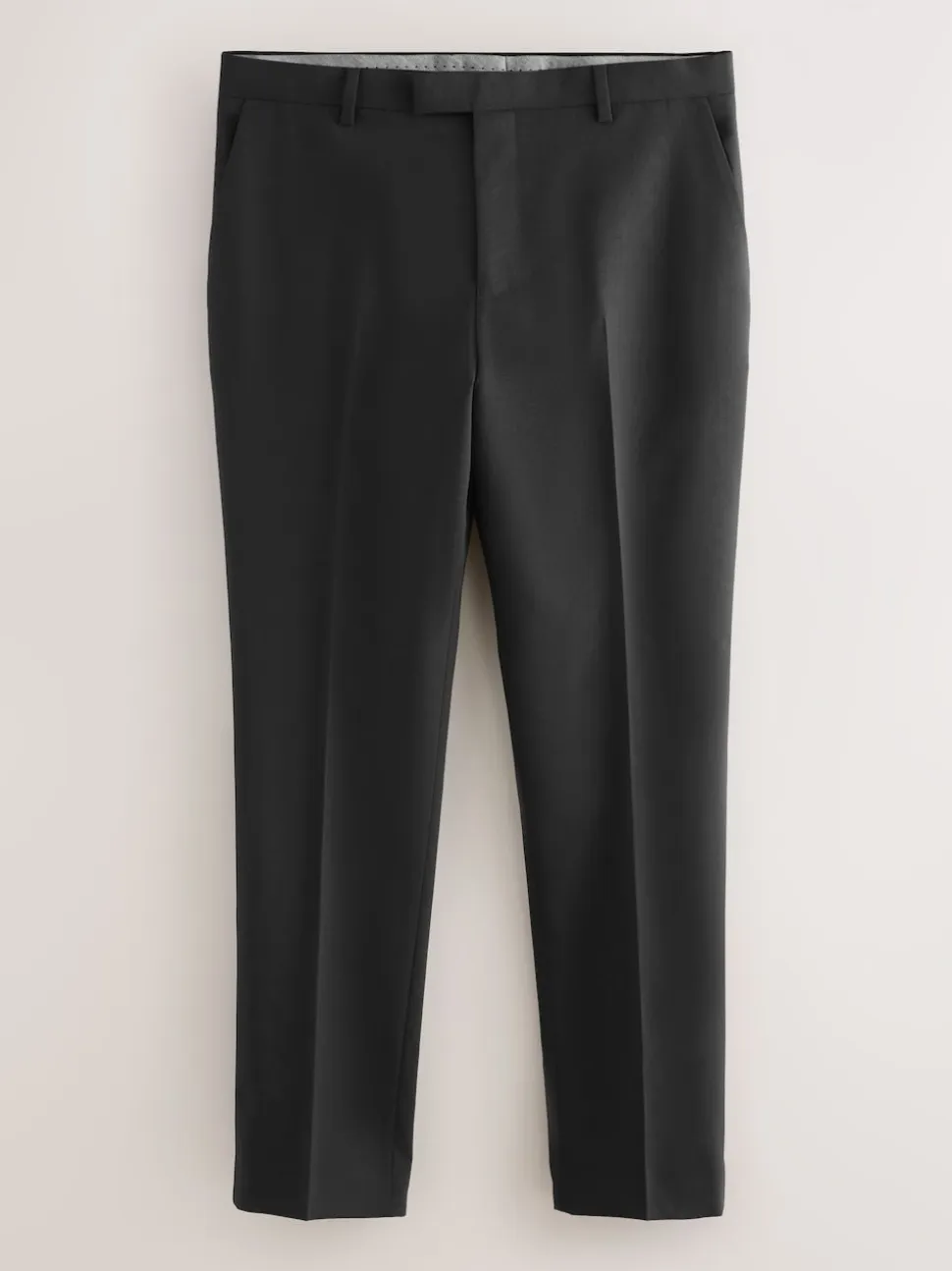 Black Slim Fit Signature Nova Fides 100% Italian Wool Tuxedo Suit Trousers