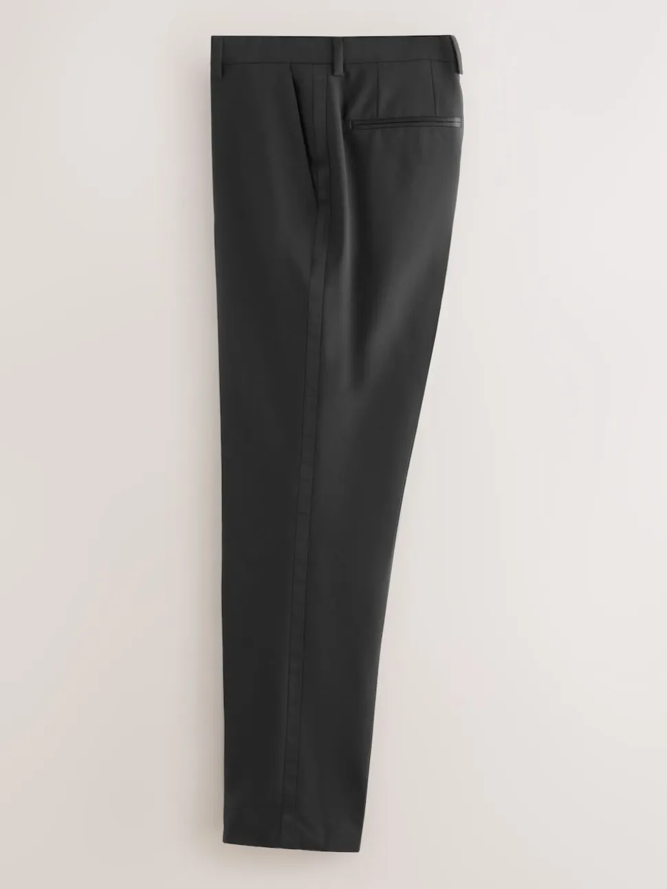 Black Slim Fit Signature Nova Fides 100% Italian Wool Tuxedo Suit Trousers