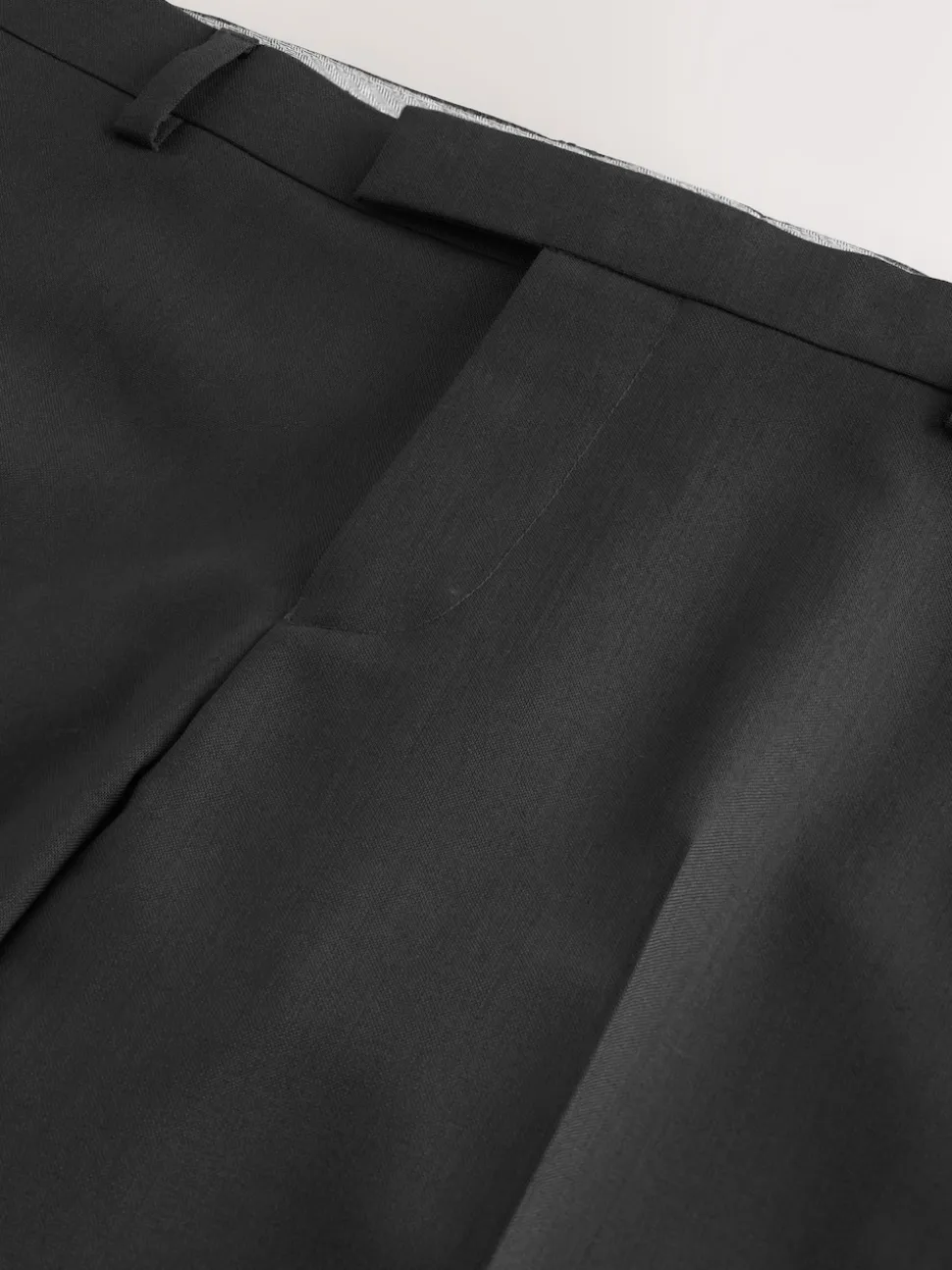 Black Slim Fit Signature Nova Fides 100% Italian Wool Tuxedo Suit Trousers