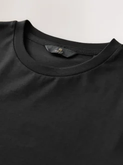 Black Slim Fit Signature SUPIMA® Cotton Crew Neck T-Shirt