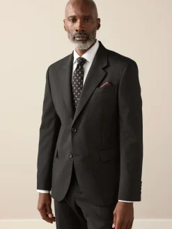 Black Slim Fit Signature Nova Fides 100% Italian Wool Suit Jacket