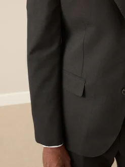 Black Slim Fit Signature Nova Fides 100% Italian Wool Suit Jacket