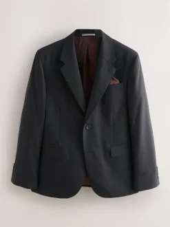Black Slim Fit Signature Nova Fides 100% Italian Wool Suit Jacket