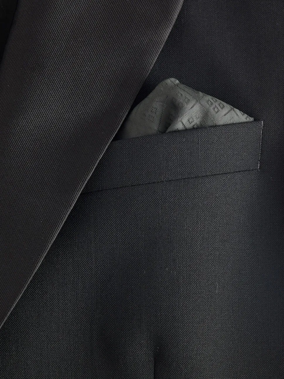 Black Slim Fit Signature Nova Fides 100% Italian Wool Tuxedo Suit Jacket