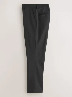 Black Slim Fit Slim Fit Signature Nova Fides 100% Italian Wool Suit Trousers