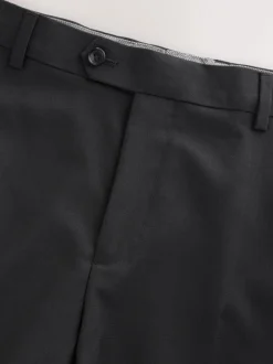 Black Slim Fit Slim Fit Signature Nova Fides 100% Italian Wool Suit Trousers