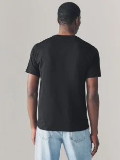 Black Slim Fit Stag T-Shirt