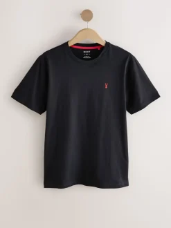 Black Slim Fit Stag T-Shirt