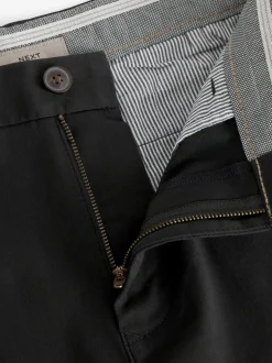 Black Slim Fit Stretch Chinos Shorts