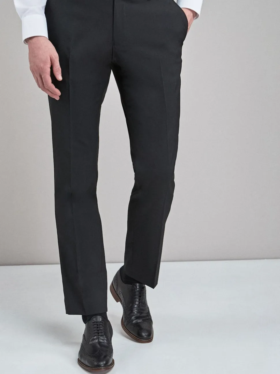 Black Slim Fit Stretch Smart Trousers