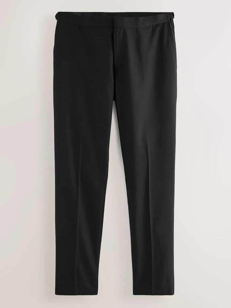 Black Slim Fit Suit Trousers With Side Adjuster
