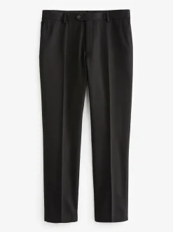 Black Slim Fit Textured Suit Trousers