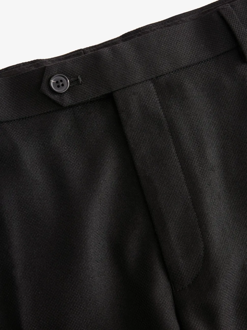 Black Slim Fit Textured Suit Trousers